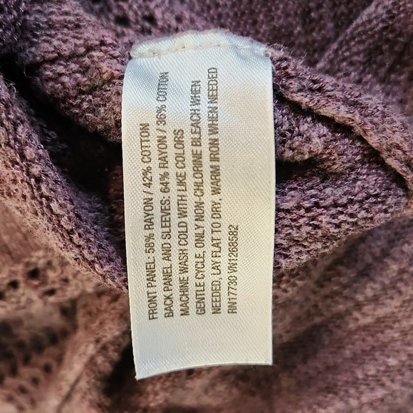 𝅺Mossimo Purple Scoop Neck High/Low Sweater - Picture 5 of 5